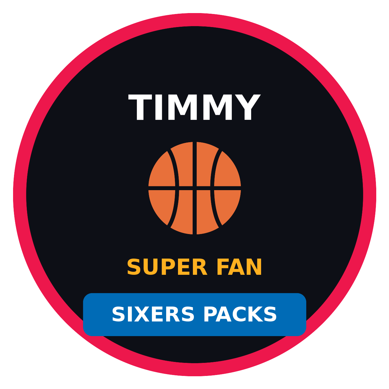 Timmy's Sixers Packs logo